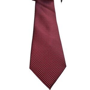 NWT JOS A BANK SILK TIE RED BLUE OMBRE DOTS STAIN RESISTANT CLASSIC